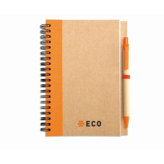 Libreta ecológica con bolígrafo promocional